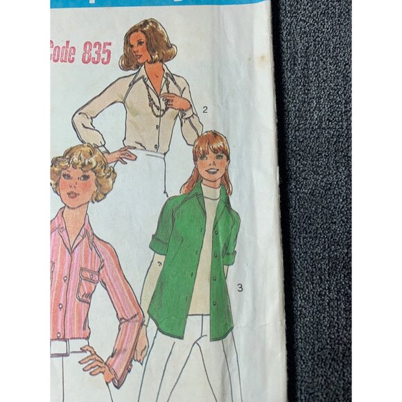 Simplicity Misses Shirt Sewing Pattern sz 14 7912 - uncut - Picture 3 of 9